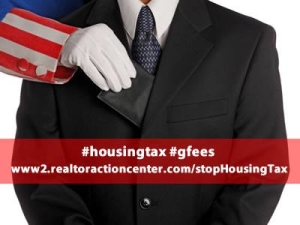 Realtor Action Center Graphic for Stop Housing Tax campaign