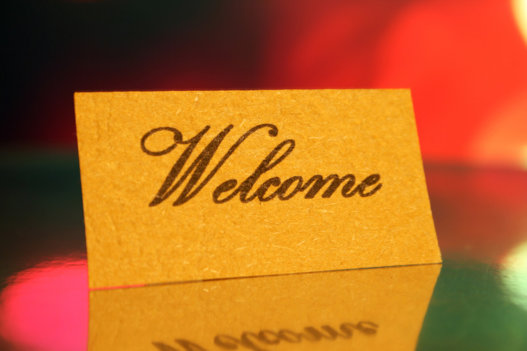 Welcome card