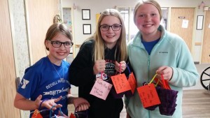 Students with gift bags