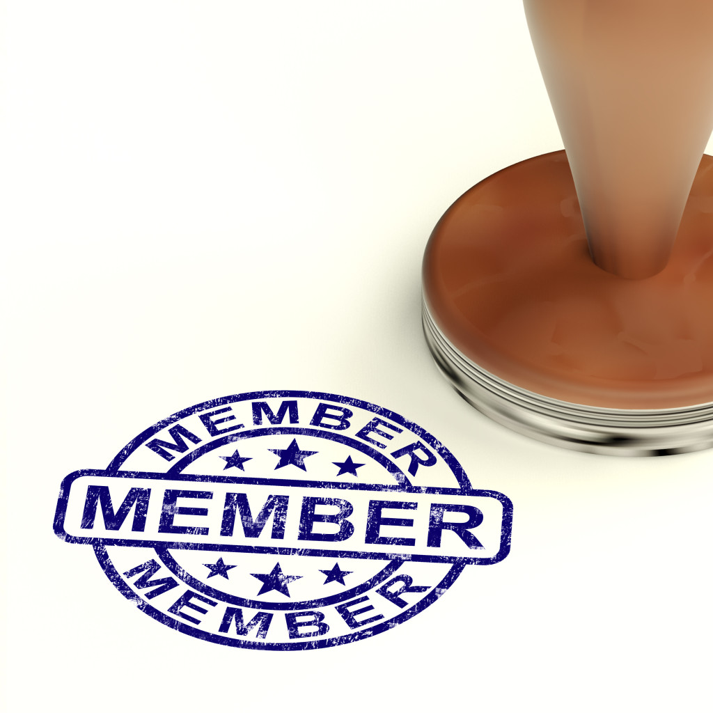 Member Stamp Showing Membership Registration And Subscribing